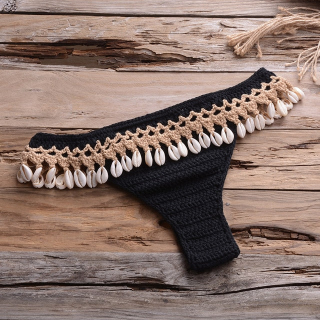 Variant image for Dam Tvådelad Virkad Bikini i Bomull för Strand och Pool-10