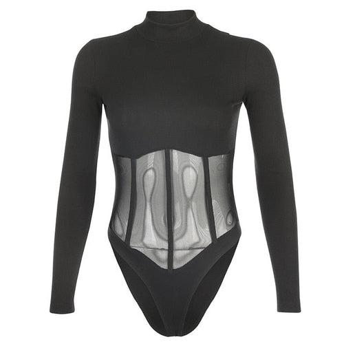 Dam Turtleneck Kropp Stretch Polyester-Spandex-1