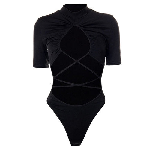 Dam Body Kortärmad V-ringning Polyester Spandex-1
