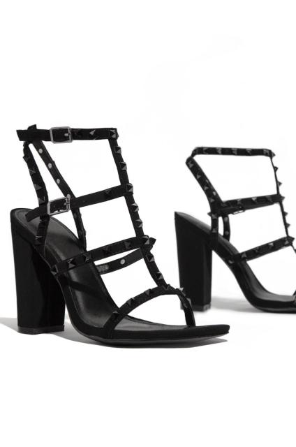 Variant image for Dam Sandaler Fyrkantiga Tår Hög Klack PVC Gummi-1