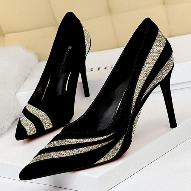 Dam Högklackade Stilettos Gummi 8 cm Klack-1