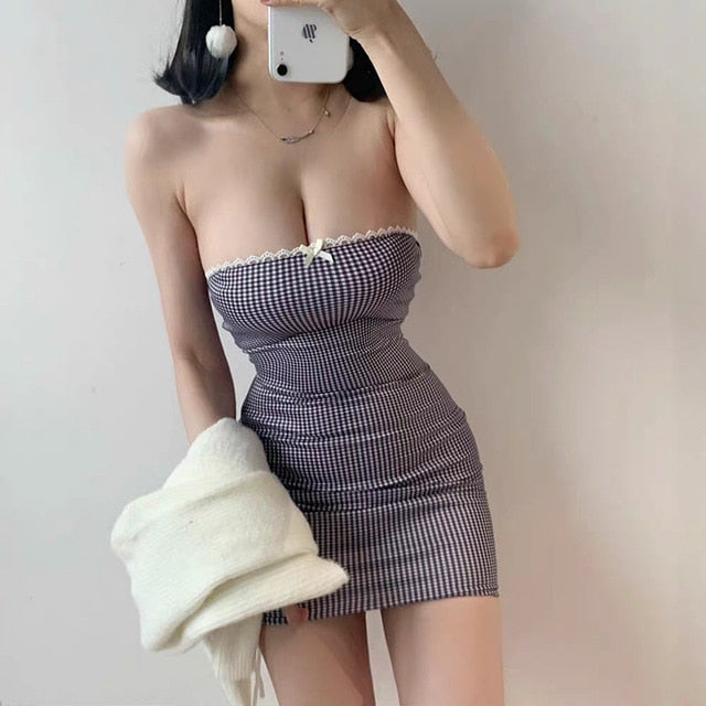 Variant image for Kvinna Mini Klänning Retro Båghals Bomullspolyester Spandex-2