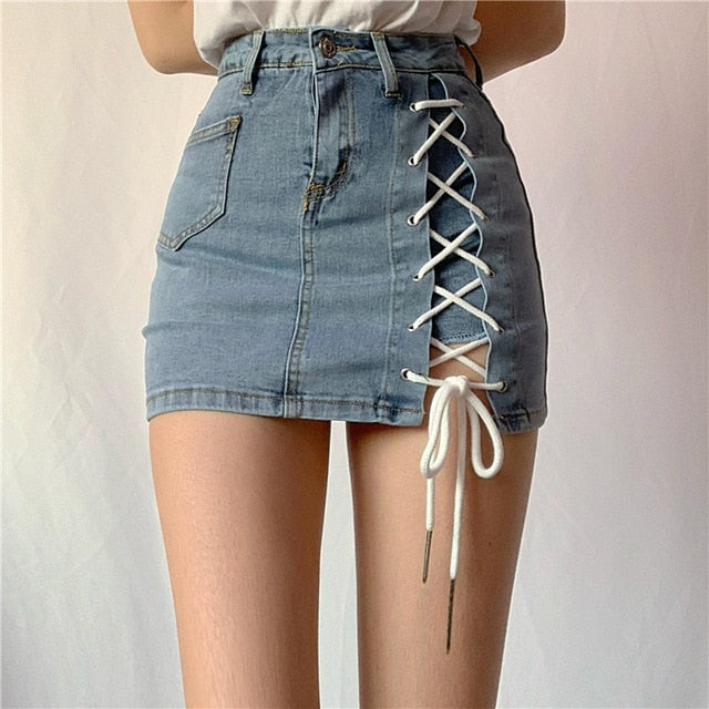 Dam Shorts Korssnörning Bomull och Viskos-6