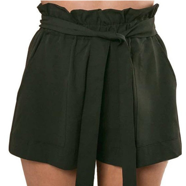 Dam Shorts Bred Passform Polyester Klassisk Stil-5