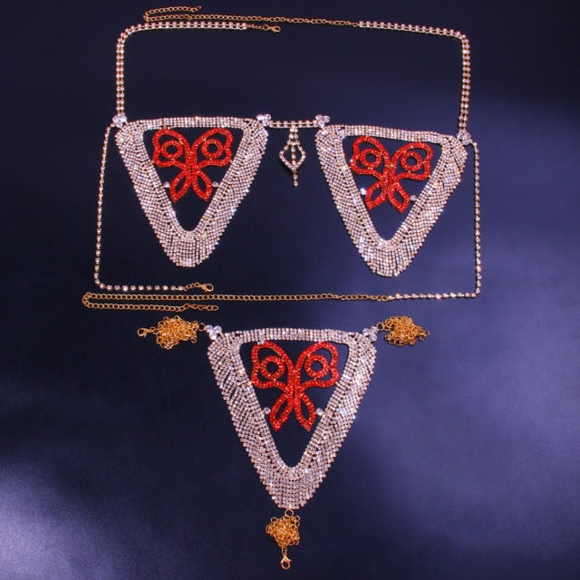Variant image for Kvinnor Kroppsmycken Geometriska Mönster Koppar Strass-3