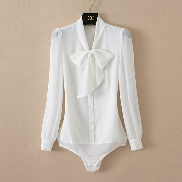 Variant image for Dam Bodysuit Långärmad Chiffon Polyester Elegant Slipning-2