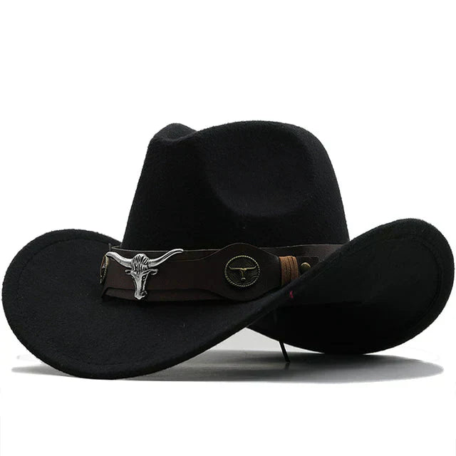 Variant image for Herrar Western Hatt med Tjurspänne i Filt-1