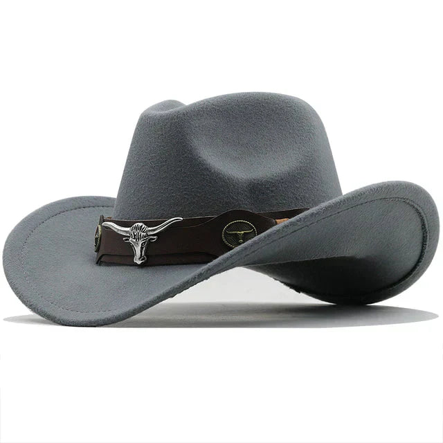 Variant image for Herrar Western Hatt med Tjurspänne i Filt-4