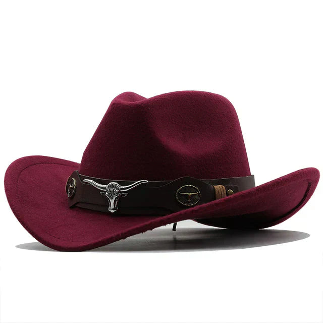 Variant image for Herrar Western Hatt med Tjurspänne i Filt-11