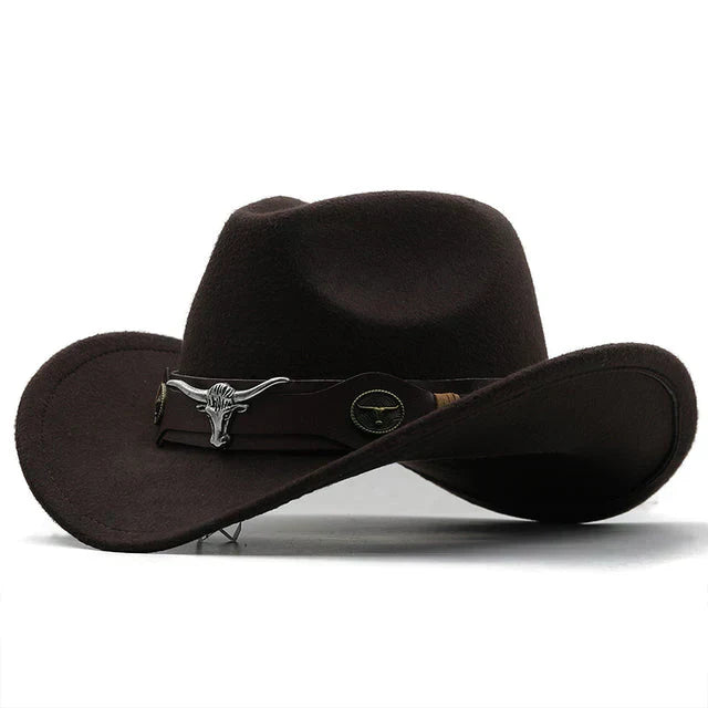 Variant image for Herrar Western Hatt med Tjurspänne i Filt-3