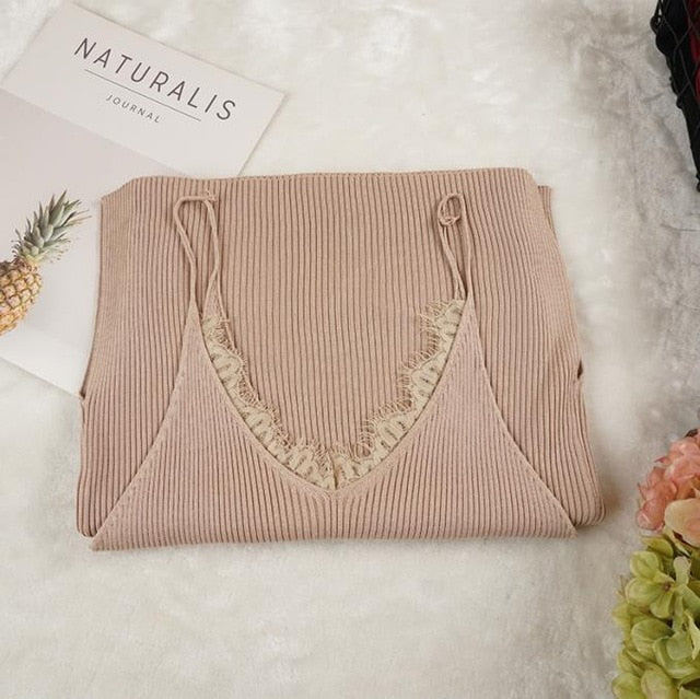 Variant image for Kvinnors MIDI Klänning V-ringning Bomullsblandning-4