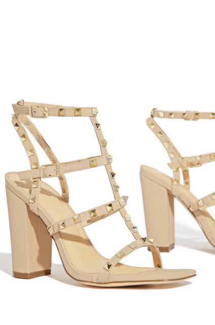 Variant image for Dam Sandaler Fyrkantiga Tår Hög Klack PVC Gummi-4