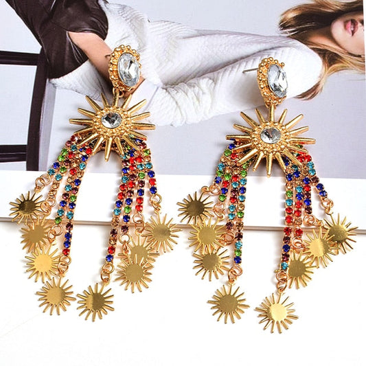 Kvinnors HĂ€ngande ĂrhĂ€ngen StjĂ€rnformade Zinklegering med Strass-1