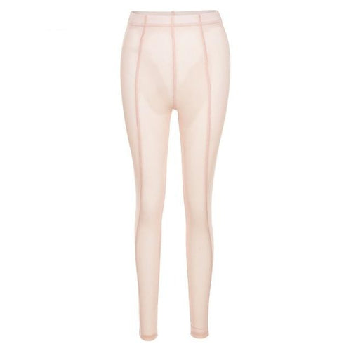 Kvinnors Höga Midjeleggings Elastiskt Spandex Ankellång Design-1