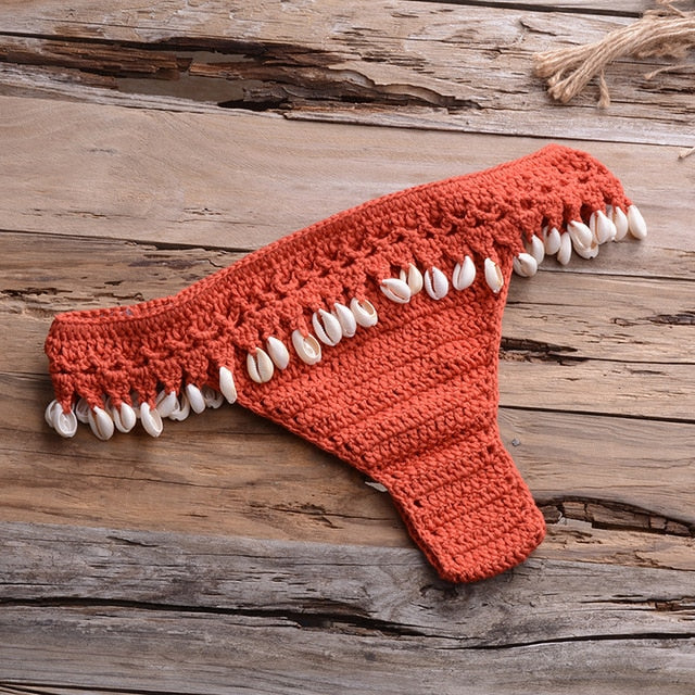 Variant image for Dam Tvådelad Virkad Bikini i Bomull för Strand och Pool-4