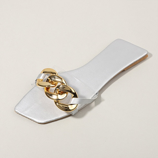 Variant image for Dam Sandaler Platta PU Läder med Elegant Knutdetalj-2