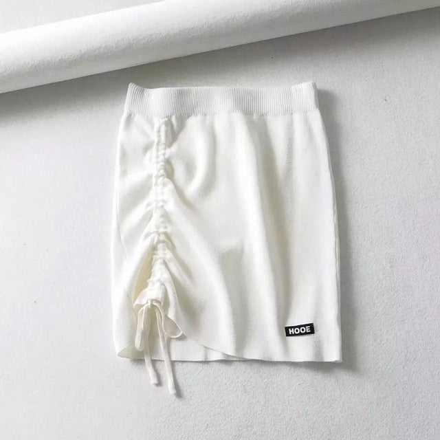 Variant image for Dam Mini Kjol Enfärgad Bomullspandex med Dragband-5