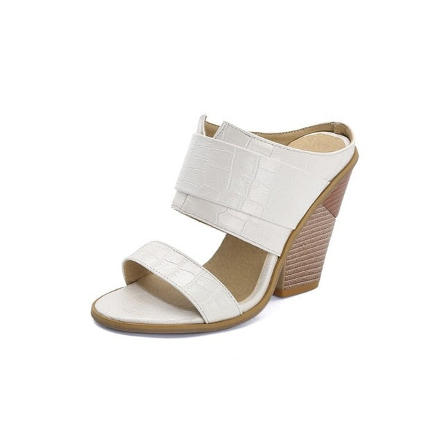 Variant image for Dam Sandal Chunky Häl Bonded PU-Läder-2