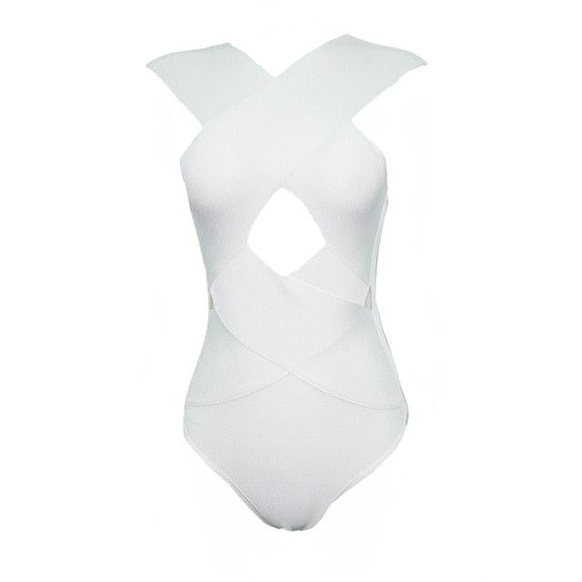 Dam Bodysuit V-ringad Polyester Spandex Elegant och Stretchig 6