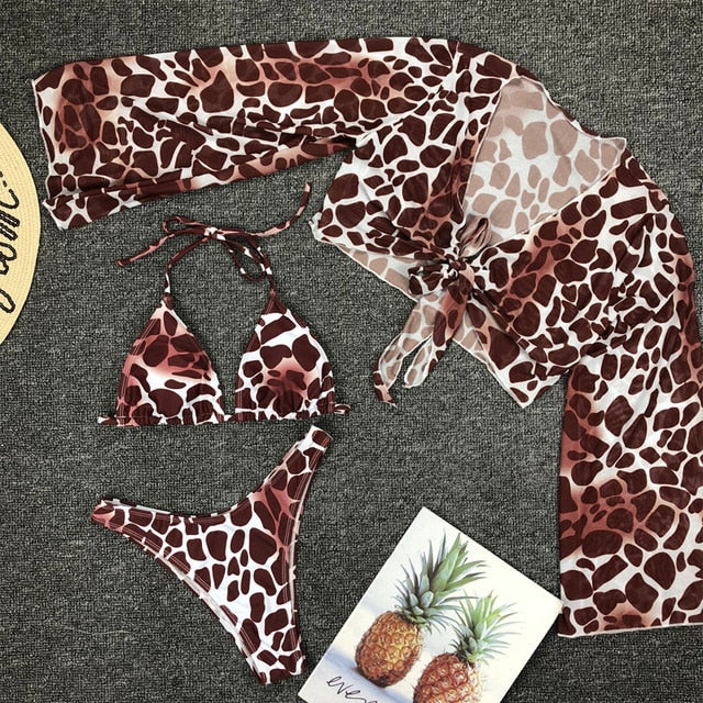 Variant image for Dam Tredelad Bikini med Tryckdesign i Polyester och Lycra-5