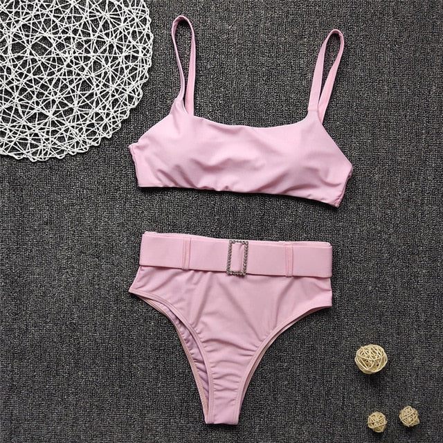 Variant image for Dam Retro Bikini Hög Midja Polyester Spandex-2