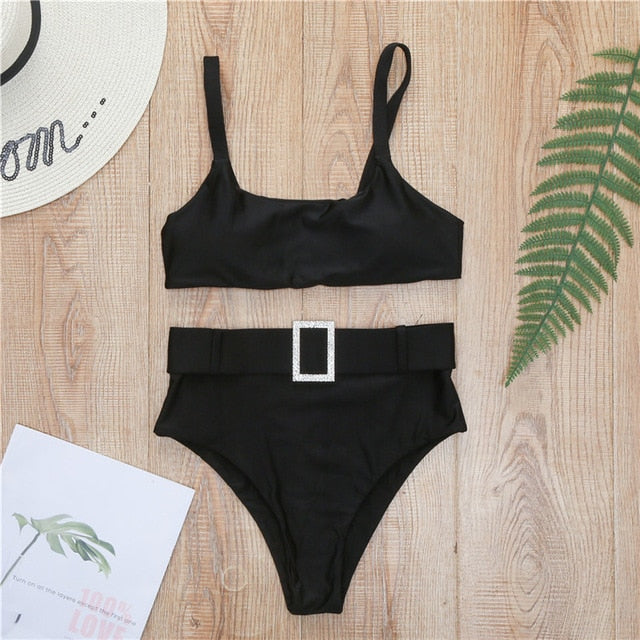 Variant image for Dam Retro Bikini Hög Midja Polyester Spandex-3