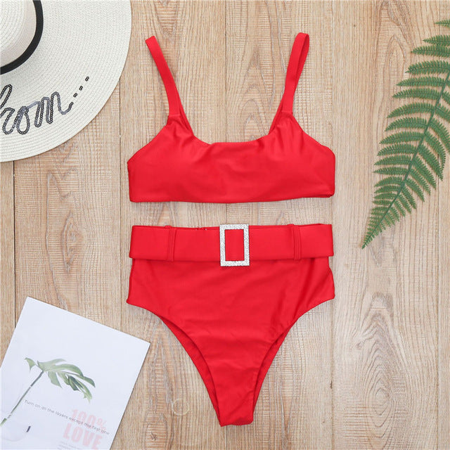 Variant image for Dam Retro Bikini Hög Midja Polyester Spandex-4