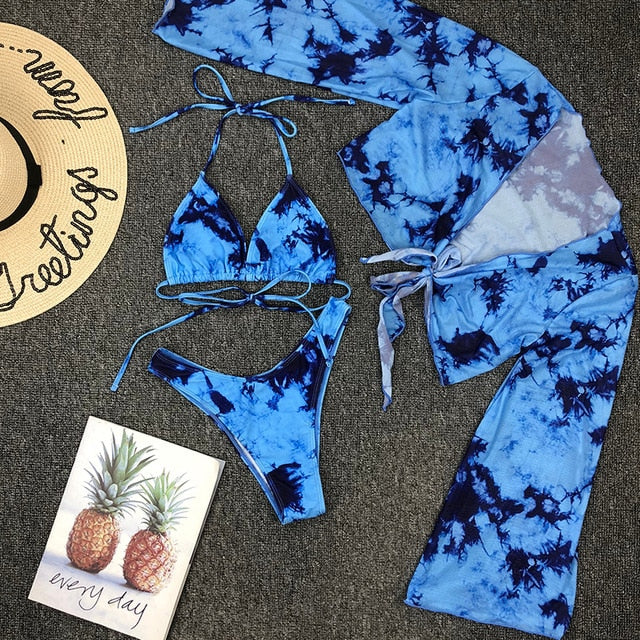 Variant image for Dam Tredelad Bikini med Tryckdesign i Polyester och Lycra-4