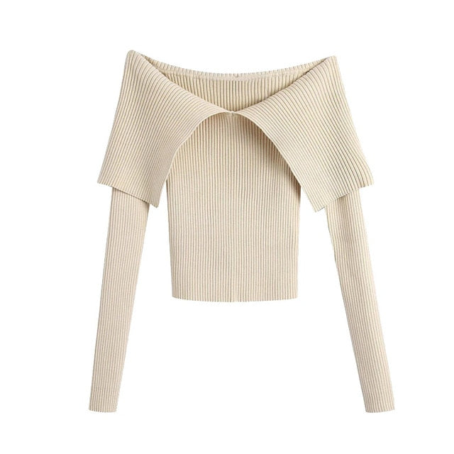 Dam Blus Långärmad Randig Polyester V-hals-4
