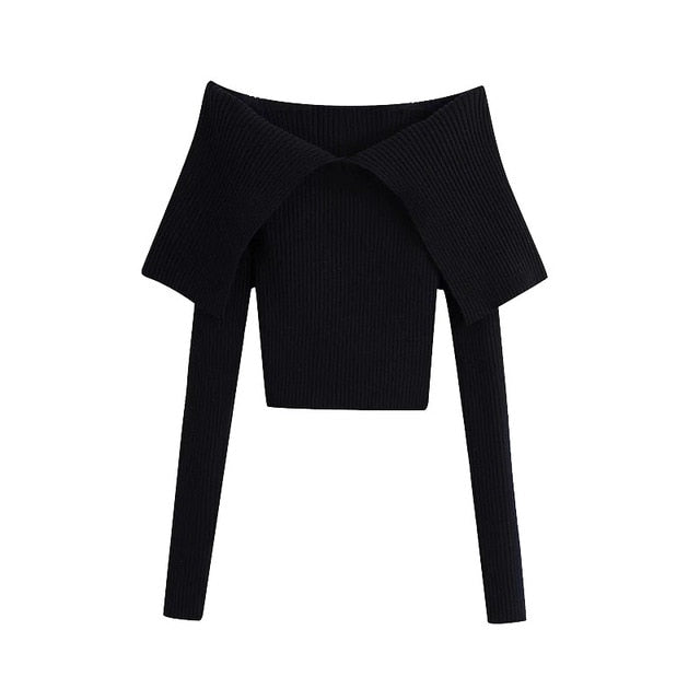 Dam Blus Långärmad Randig Polyester V-hals-1