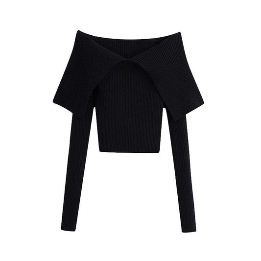 Dam Blus LÄngÀrmad Randig Polyester V-hals-1