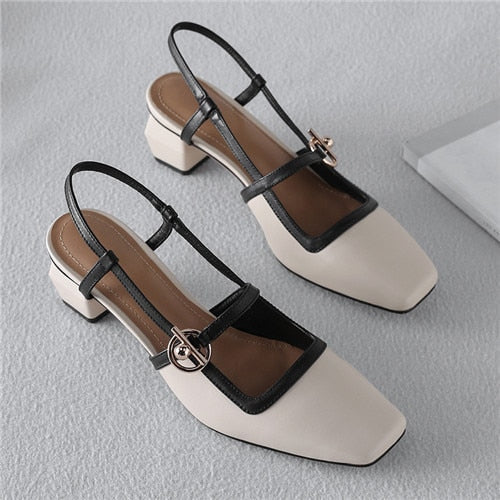 Dam Sandaler Gladiatorer i Ăkta LĂ€der med Remmar-1