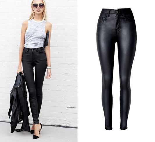Dam Jeans med Hög Midja Polyester och Bomull-1