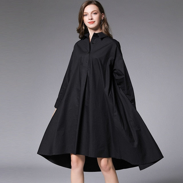 Variant image for Dam Miniklänning A-linjeformad Klassisk Krage Bomull Polyester-1