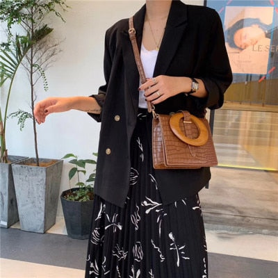 Variant image for Dam Handväska Hasp Stängning PU Enfärgad Modern-5