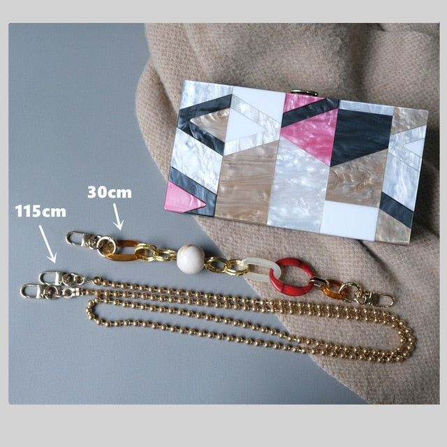 Dam Handväska Geometrisk PVC Modern Stil Hållbar Design 6