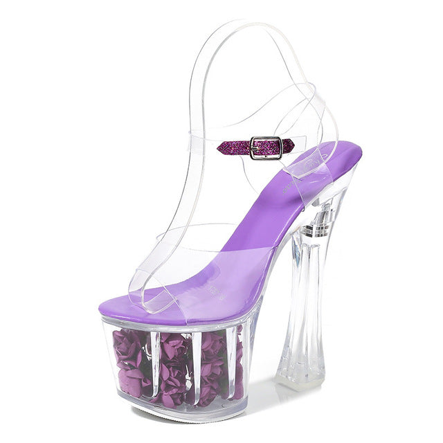 Variant image for Dam Sandaler Gladiator Transparent PVC Hög Klack-7