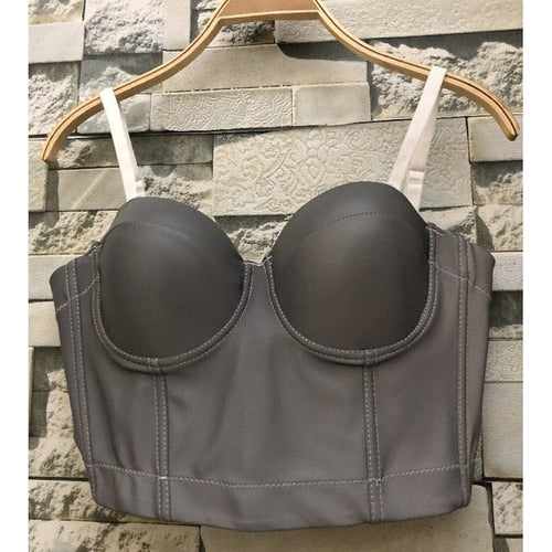 Dam Crop Top Skördesnitt Bomull Polyester-1