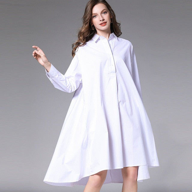 Variant image for Dam Miniklänning A-linjeformad Klassisk Krage Bomull Polyester-4