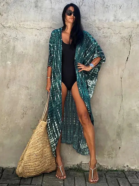 Variant image for Kvinnors Strandpareo Boho Stil Lätt Batik-7