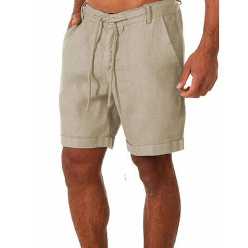 Herrens Linneshorts Lätta Med Elastisk Midja 1