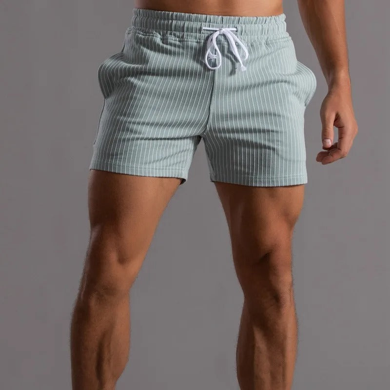 Herr Short Randiga Elastisk Bomull 4