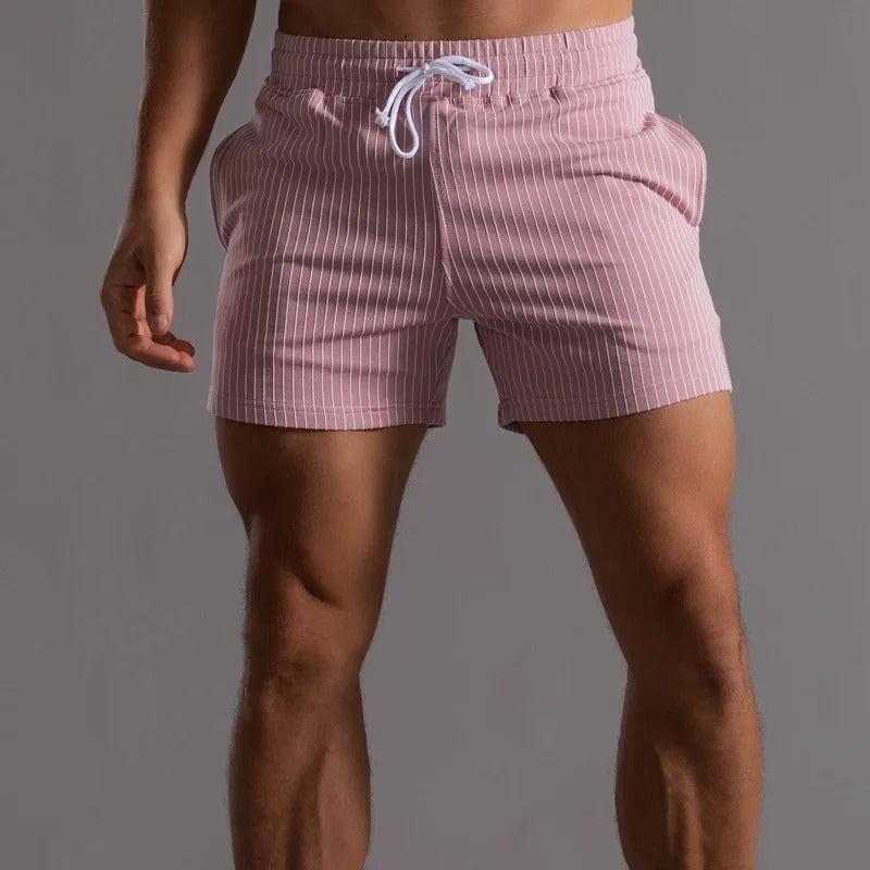 Herr Short Randiga Elastisk Bomull 5
