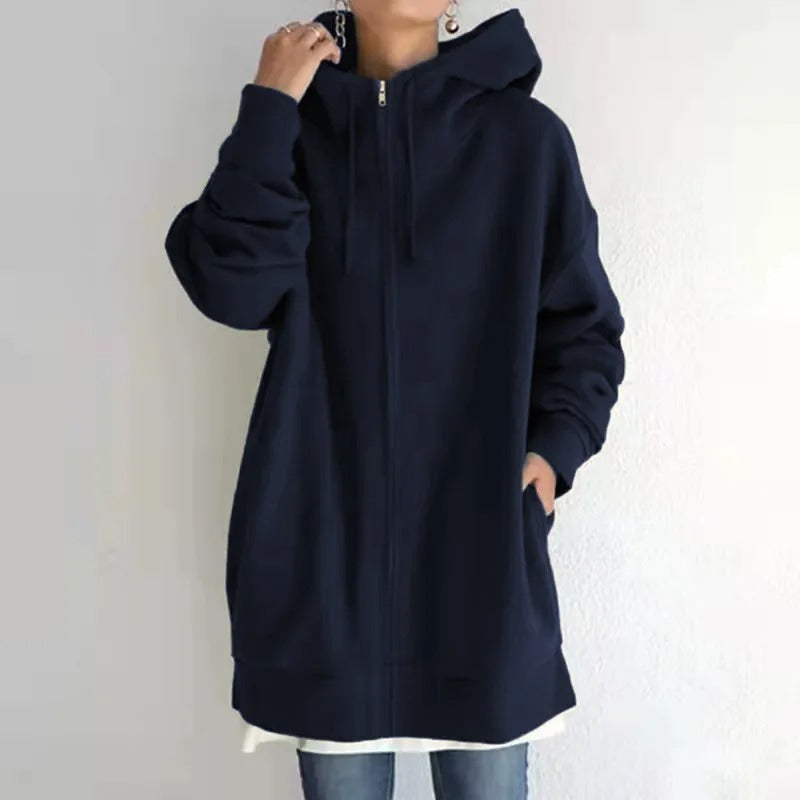 Variant image for Kvinnors Hoodie Avslappnad Bomull-71