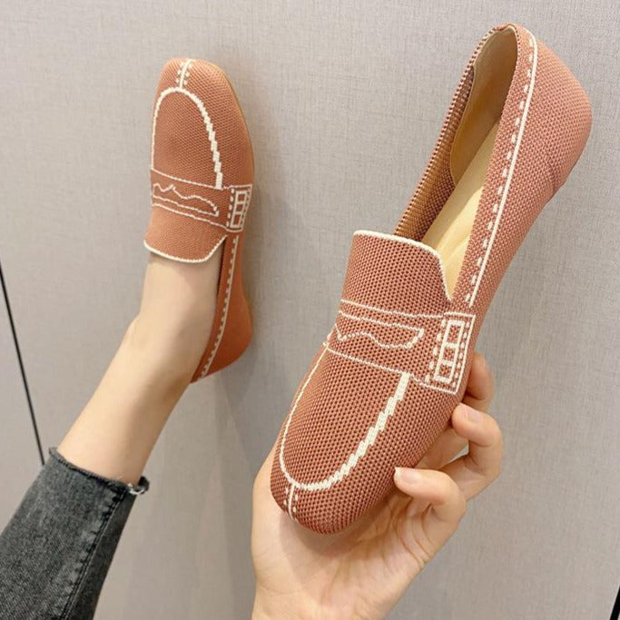 Variant image for Dam Ballerina Skor Slip-On Lätta Andningsbara Tyg-10