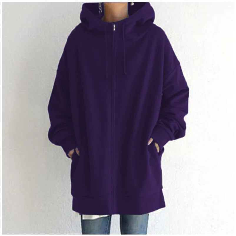 Variant image for Kvinnors Hoodie Avslappnad Bomull-43
