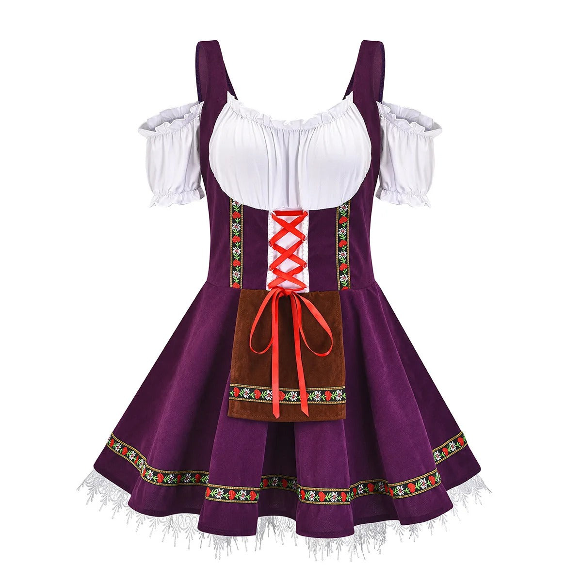 Variant image for Herr Traditionell Oktoberfest Dräkt Polyester Med Förkläde-8