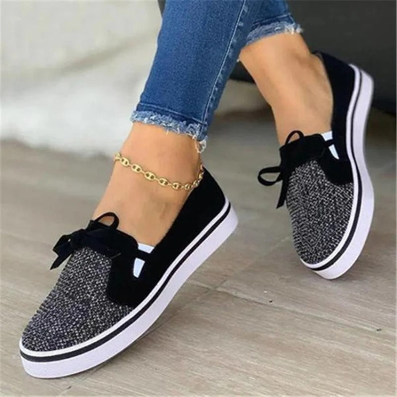 Kvinnors Sneakers Trendig Canvas Komfort 1