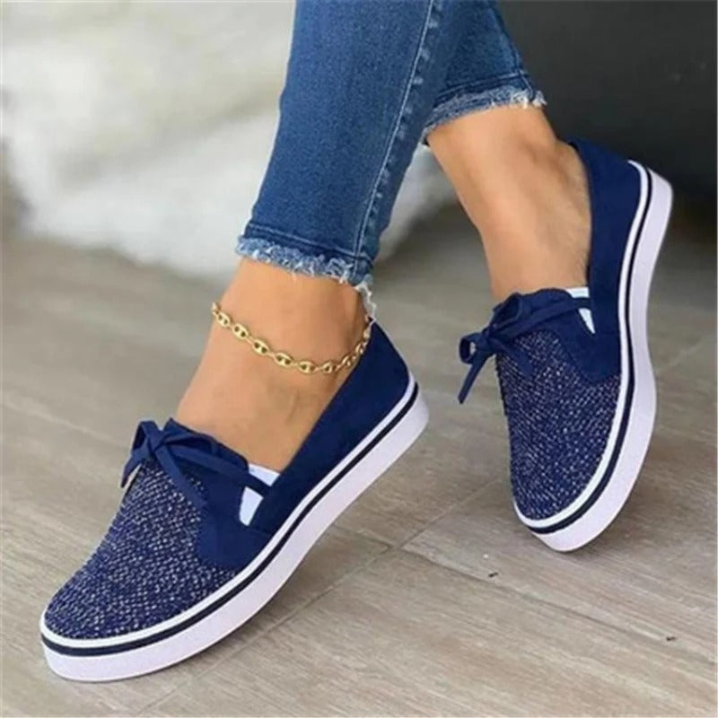 Kvinnors Sneakers Trendig Canvas Komfort 2