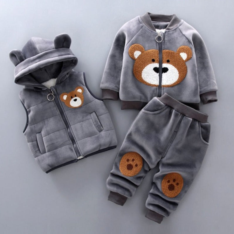 Variant image for Barn Kostym Set Hoodie och Byxor i Mjuk Velvet och Bomull-5